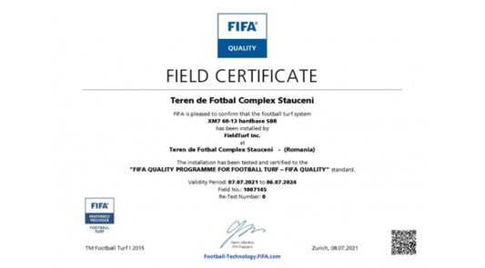 Teren de fotbal oficial, omologat FIFA QUALITY ‑ Stadionul Stauceni, Botosani